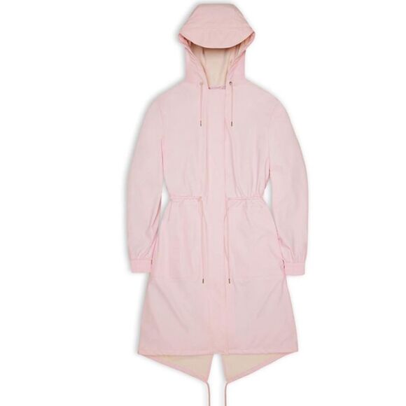 Rains String Women’s Parka W3 Candy Rain Jacket NWT Pink Size XL - Picture 5 of 6